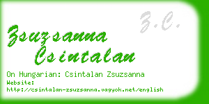 zsuzsanna csintalan business card